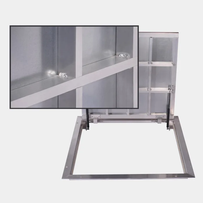70 × 140P - Põrandaluuk plaatide alla Alumiinium